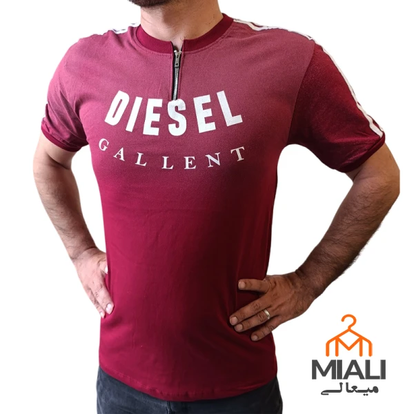خرید تیشرت نیم زیپ طرح DIESEL
