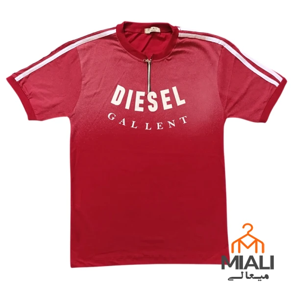 تیشرت نیم زیپ مردانه طرح DIESEL